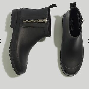Madewell Zip-Up Lugsole Rain Boot